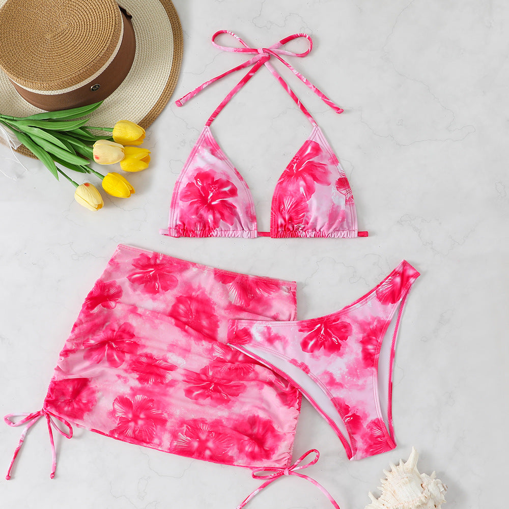 Conjunto de baño tres piezas estampado