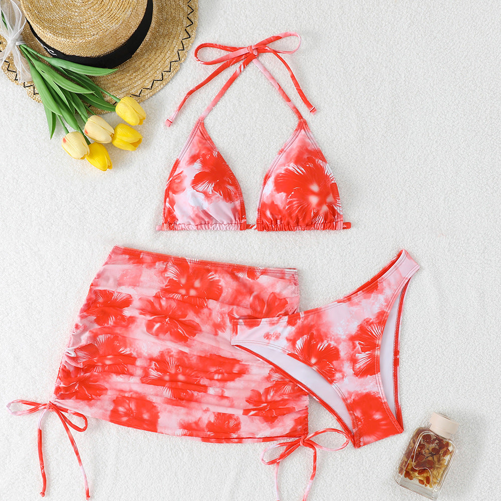 Conjunto de baño tres piezas estampado