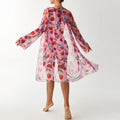Bikini tres piezas floral con pareo