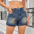 European and American women's retro denim shorts and hot pants