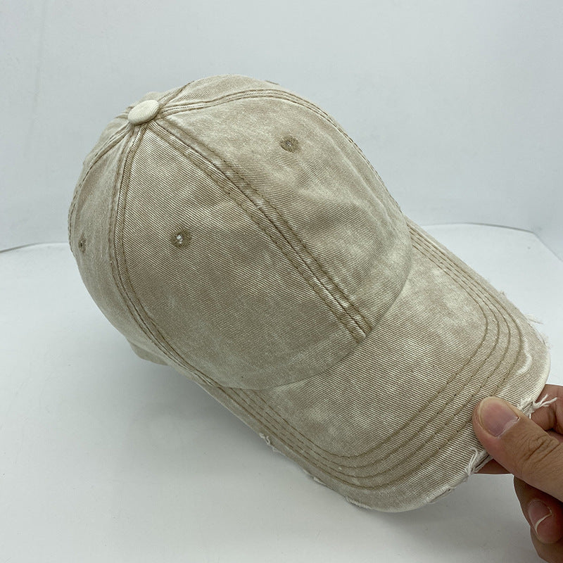 New Denim Material Hat Women Spring And Summer Retro Old Street Baseball Cap Sunscreen Outdoor Peaked Cap Ins Fashion
