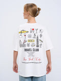 Camiseta holgada con letras