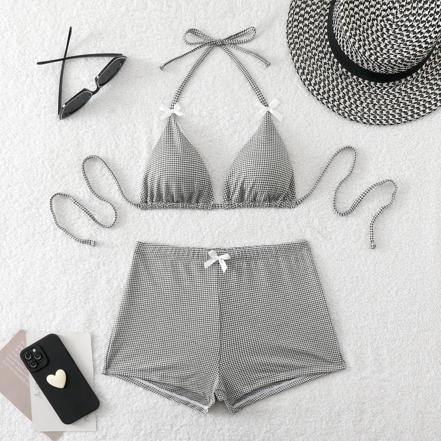 Bikini de tiro alto con short