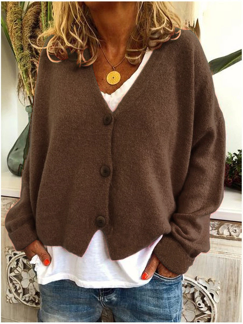 Loose sweater knitted cardigan