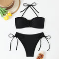 Bikini liso con cordones