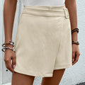 New European and American Summer Women's Casual Belt, High Waist Solid Color Skirts and Pants