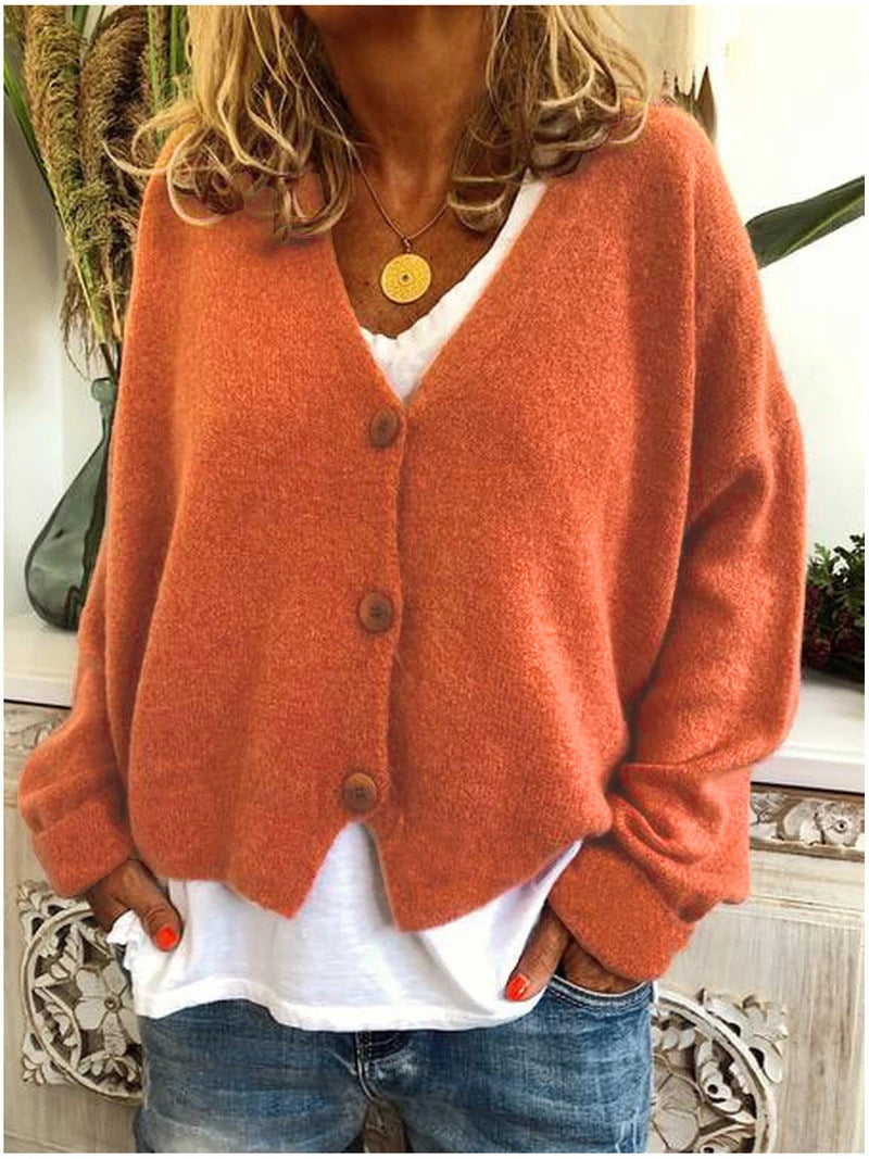 Loose sweater knitted cardigan