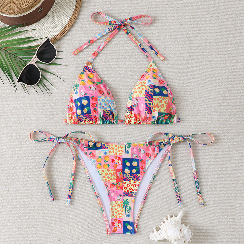 Bikini estampado reversible