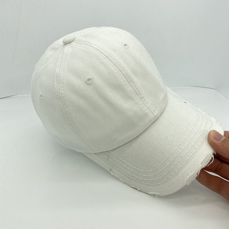 New Denim Material Hat Women Spring And Summer Retro Old Street Baseball Cap Sunscreen Outdoor Peaked Cap Ins Fashion
