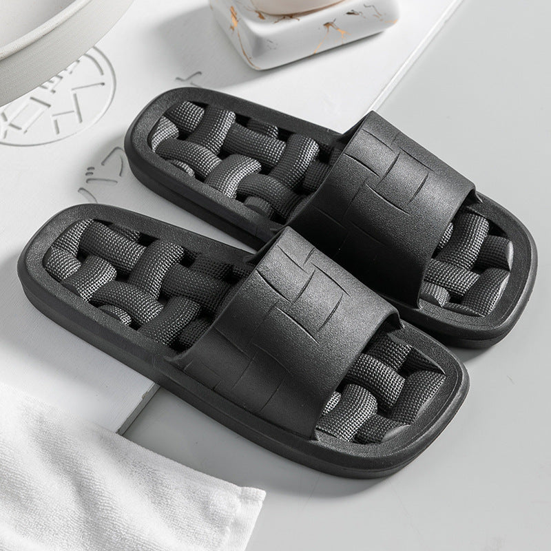 Leaky Slippers Women's Summer Hollow Bathroom Home With Non-Slip Indoor Bath Home Deodorant Sandals And Slippers Men's Summer