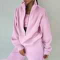 Women's Two-Piece Sweater Fleece Sports Street  Activewear Set