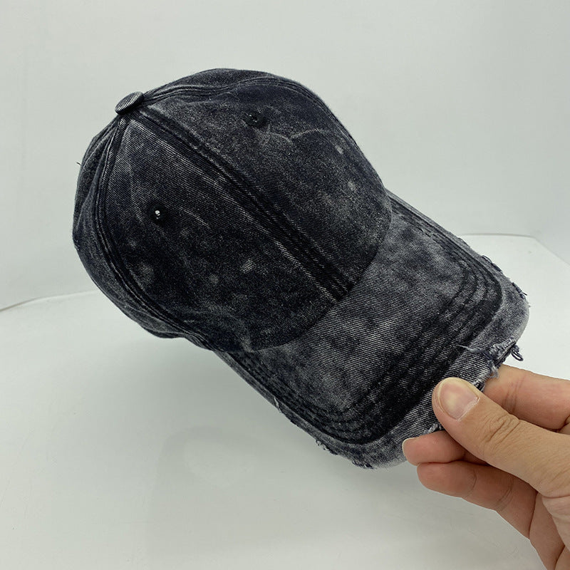 New Denim Material Hat Women Spring And Summer Retro Old Street Baseball Cap Sunscreen Outdoor Peaked Cap Ins Fashion
