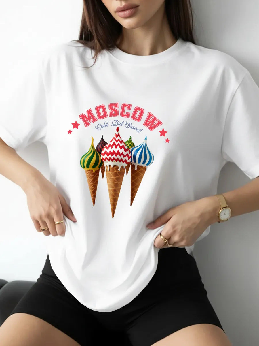 Camiseta estampado helado