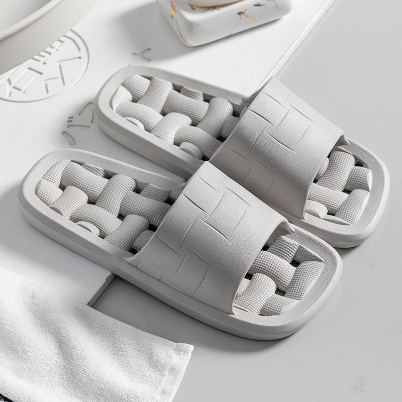 Leaky Slippers Women's Summer Hollow Bathroom Home With Non-Slip Indoor Bath Home Deodorant Sandals And Slippers Men's Summer