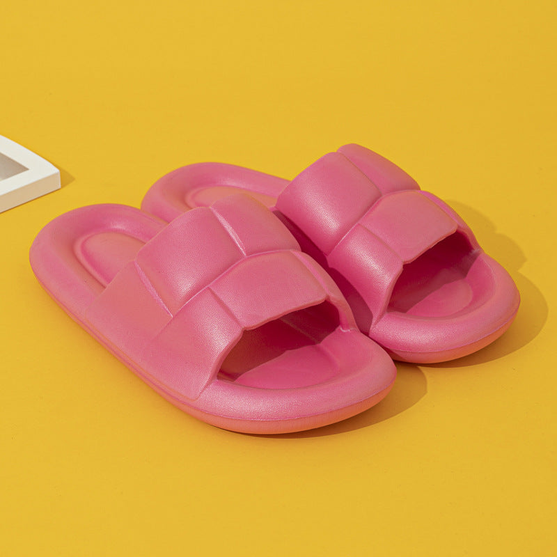 New Men And Women Couples Home On Behalf Of Cross-Border Square Anti-Collision Thick Bottom Stepping On Shit Eva Slippers