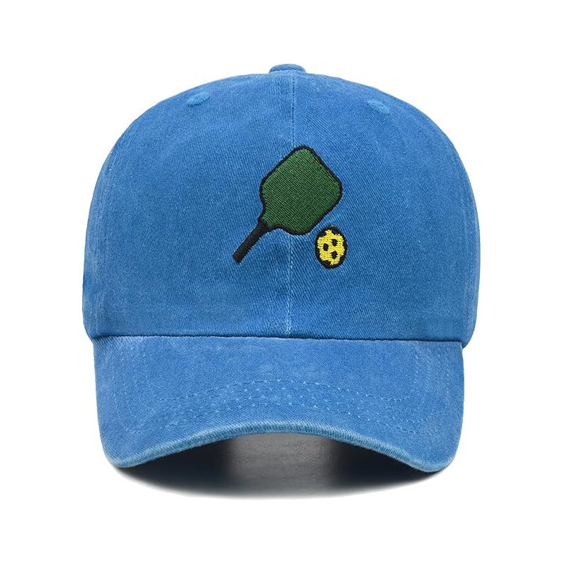Pickleball Adjustable Embroidered Washed Baseball Cap for Men and Women