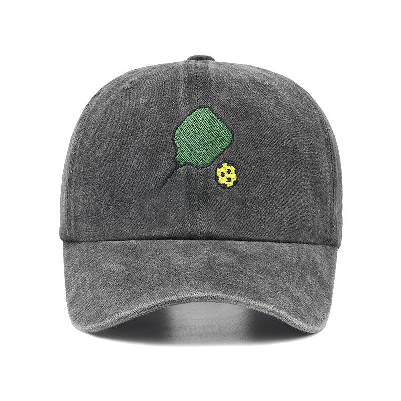 Pickleball Adjustable Embroidered Washed Baseball Cap for Men and Women