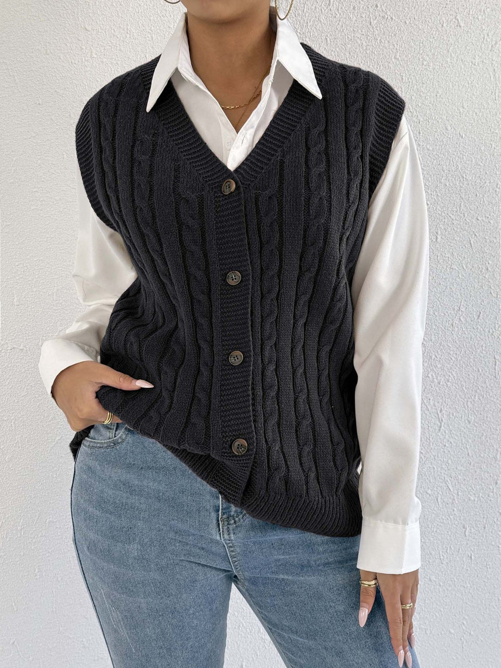 Vest Fried Dough Twists sweater vest