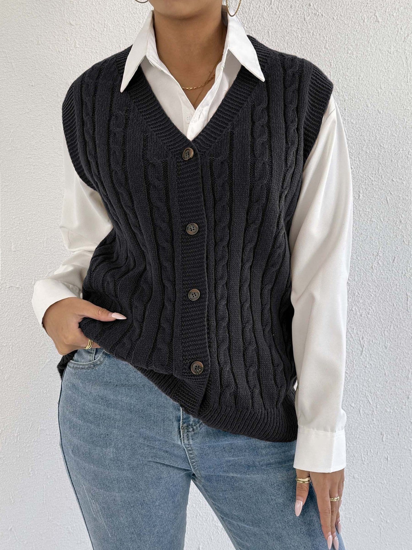 Vest Fried Dough Twists sweater vest