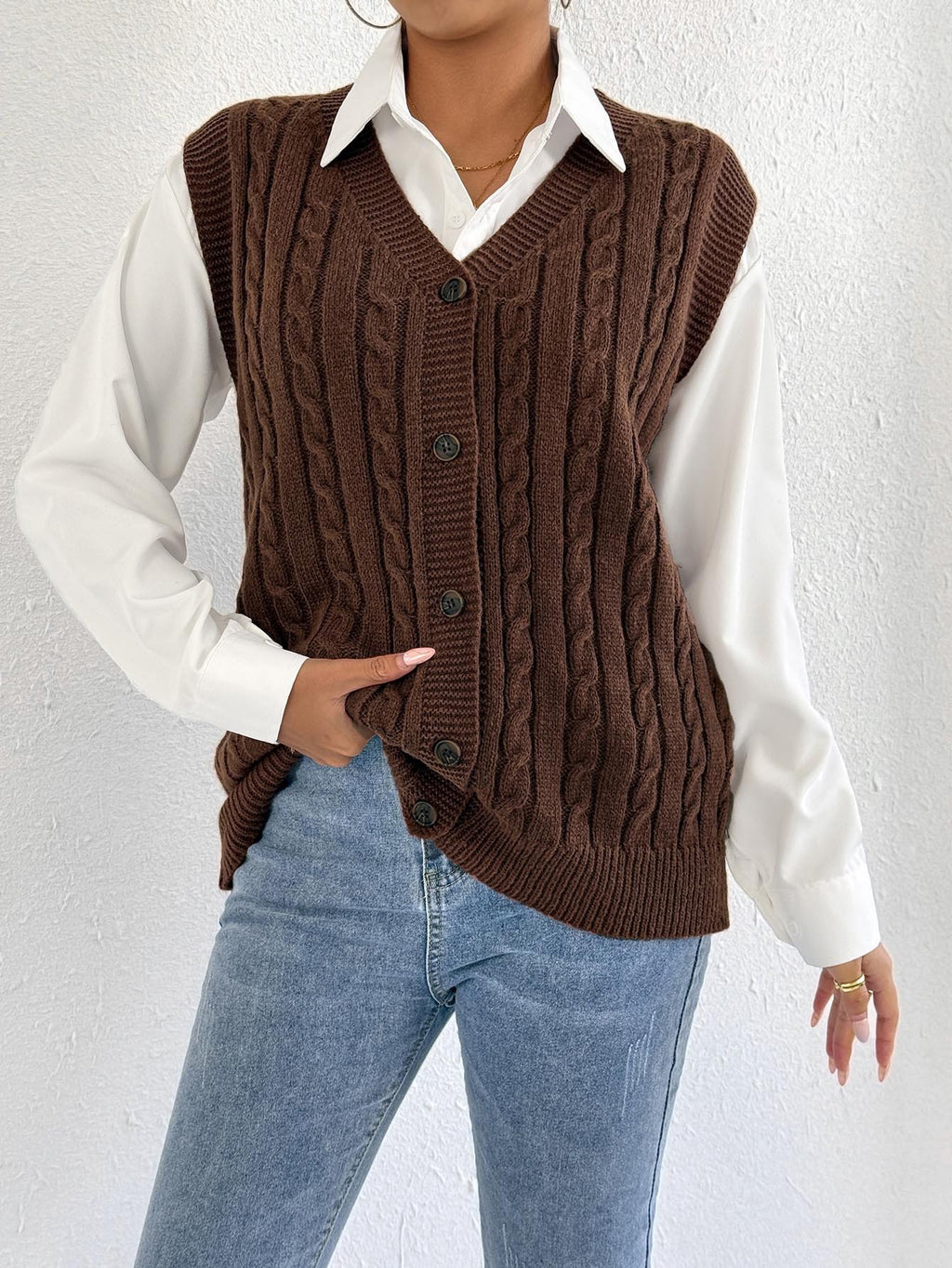 Vest Fried Dough Twists sweater vest