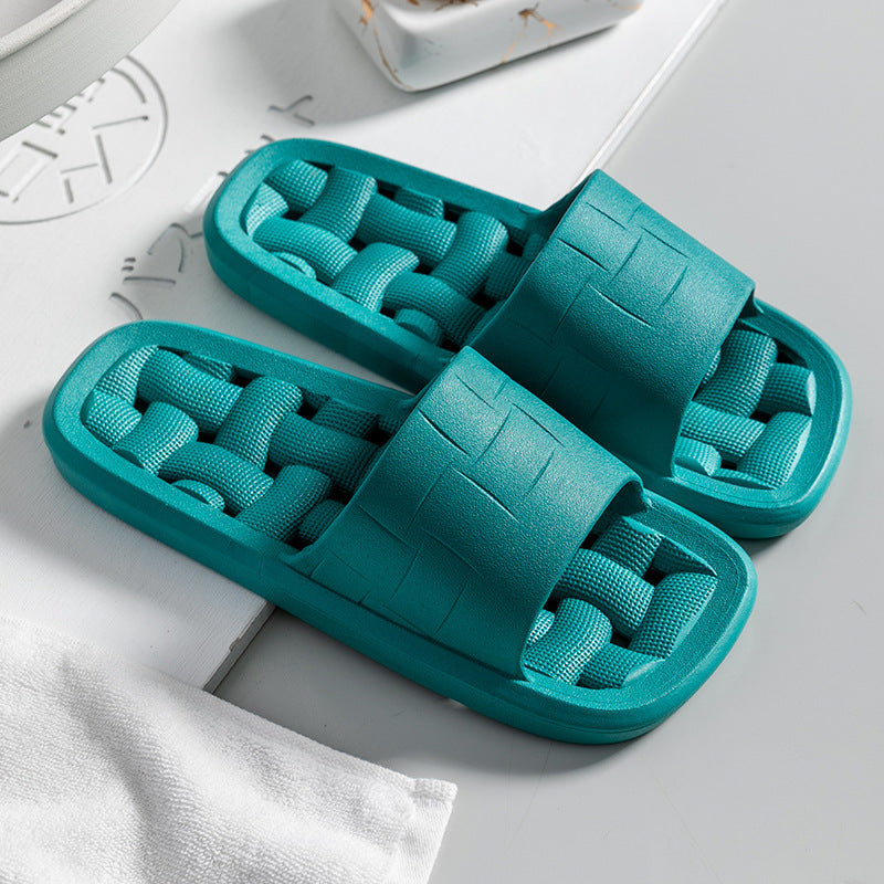 Leaky Slippers Women's Summer Hollow Bathroom Home With Non-Slip Indoor Bath Home Deodorant Sandals And Slippers Men's Summer