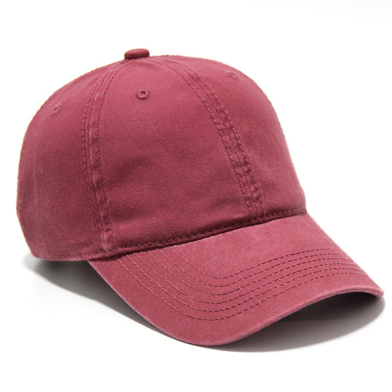 Retro Do Old Washed Hat Baseball Cap Soft Top Sand Washed Duck Tongue Hat Embroidered Sun Visor