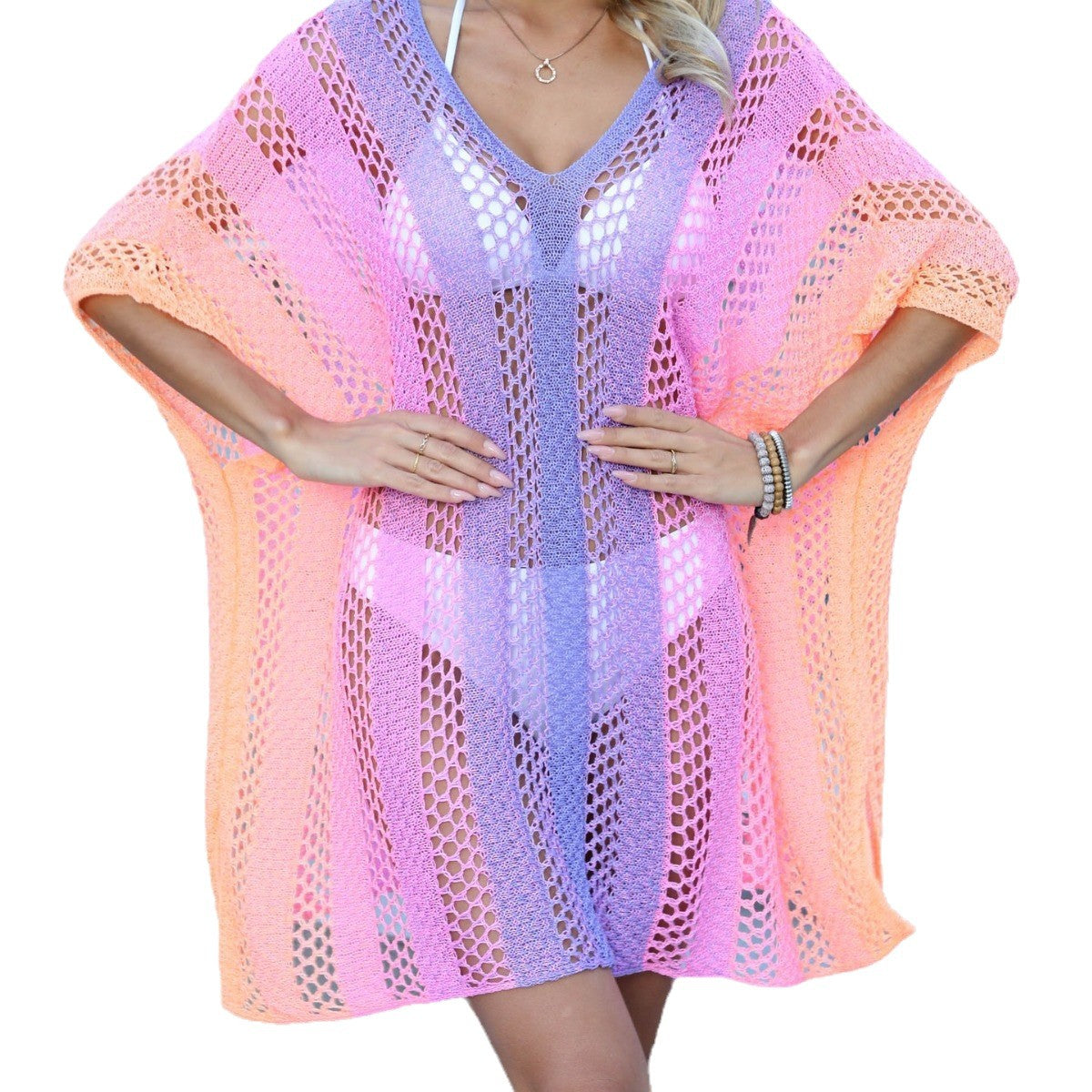 Vestido pareo degradado calado