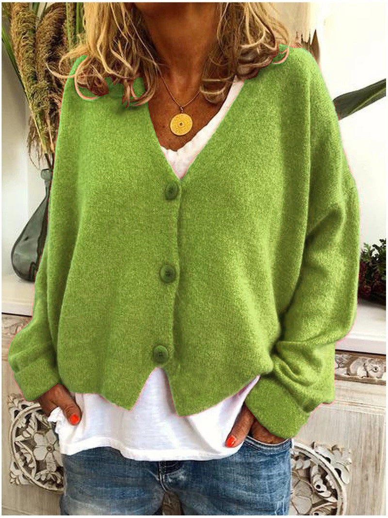 Loose sweater knitted cardigan