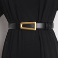 Women's Runway Fashion Genuine Leather Cummerbunds Female Dress Corsets Waistband Belts Decoration Narrow Belt