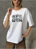 Camiseta cuello redondo manga corta