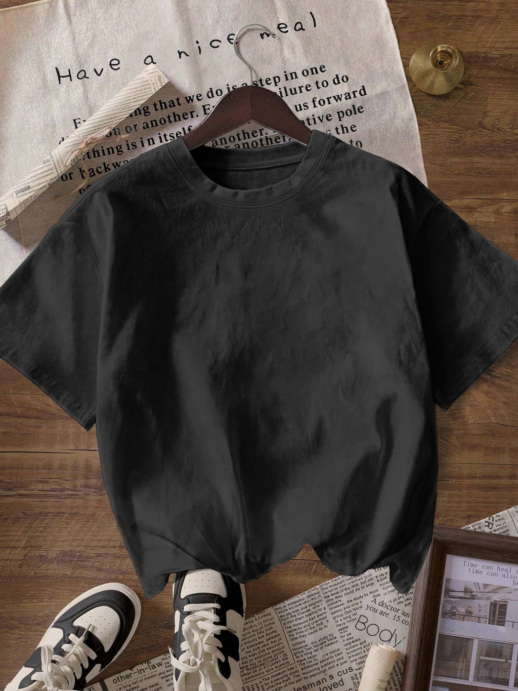 Women's Casual Multi-color Round Neck Short Sleeve T-Shirt