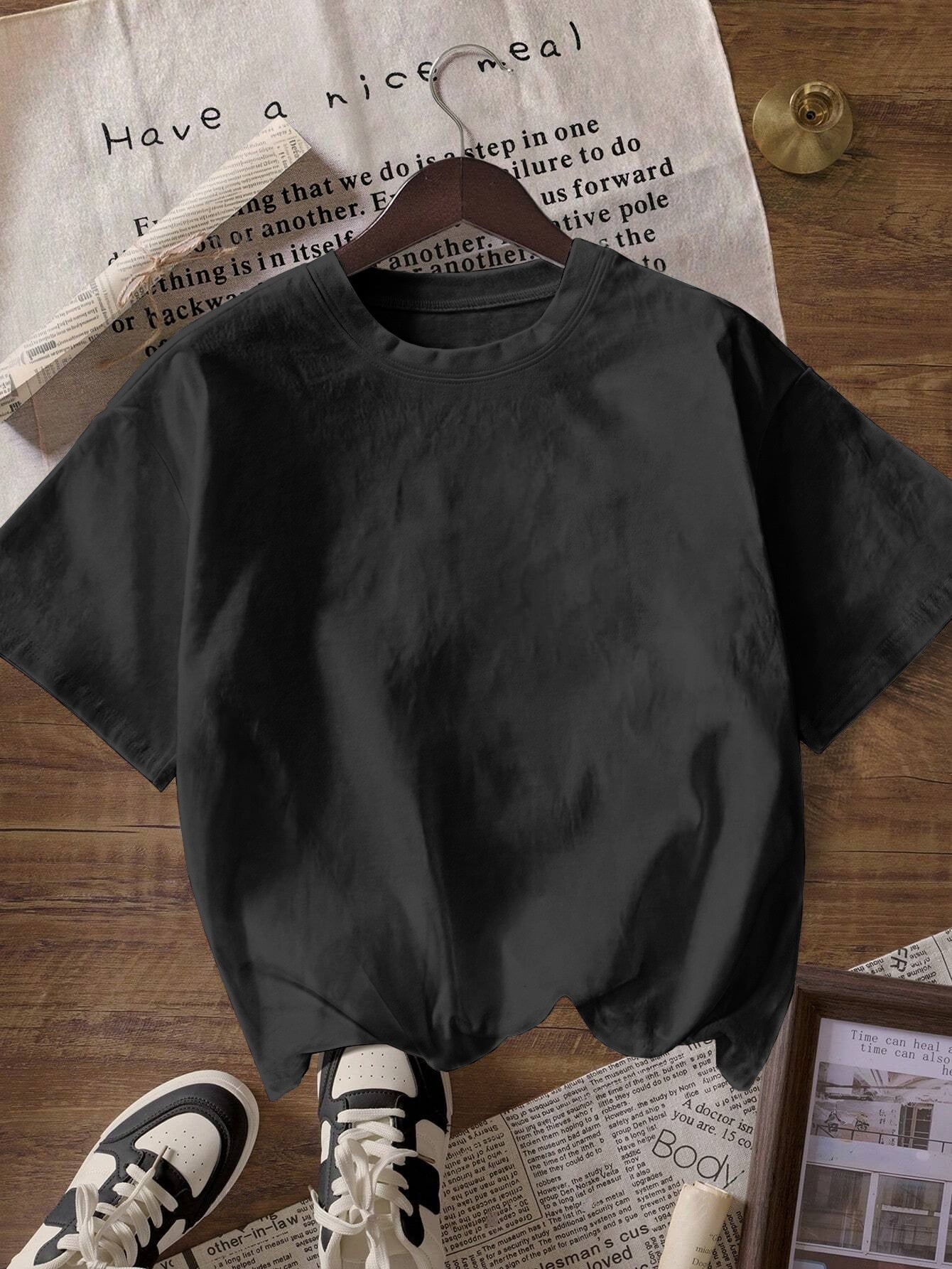 Women's Casual Multi-color Round Neck Short Sleeve T-Shirt