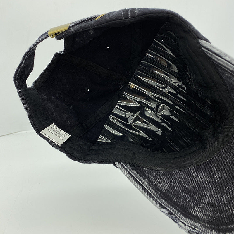 New Denim Material Hat Women Spring And Summer Retro Old Street Baseball Cap Sunscreen Outdoor Peaked Cap Ins Fashion
