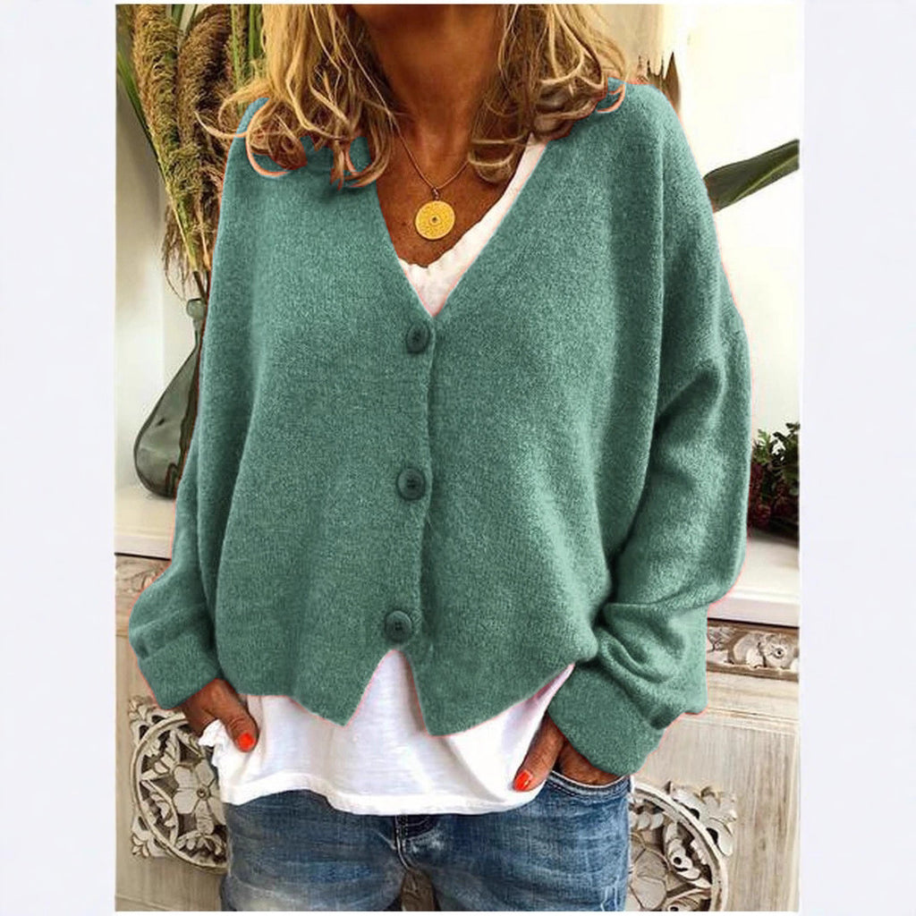 Loose sweater knitted cardigan