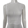 Sleeveless Round Neck Slim Women's Crop Top