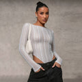 Perspective irregular lace top for women