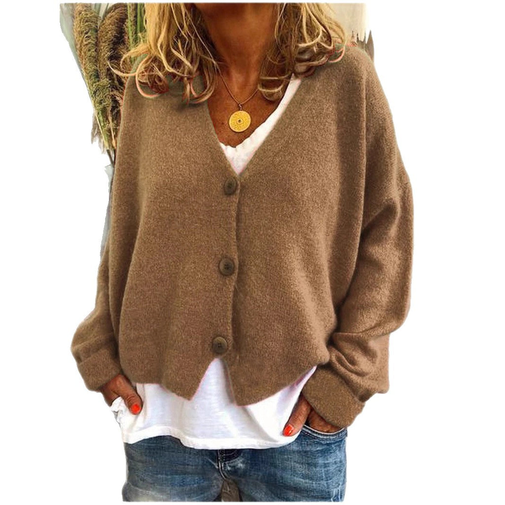 Loose sweater knitted cardigan