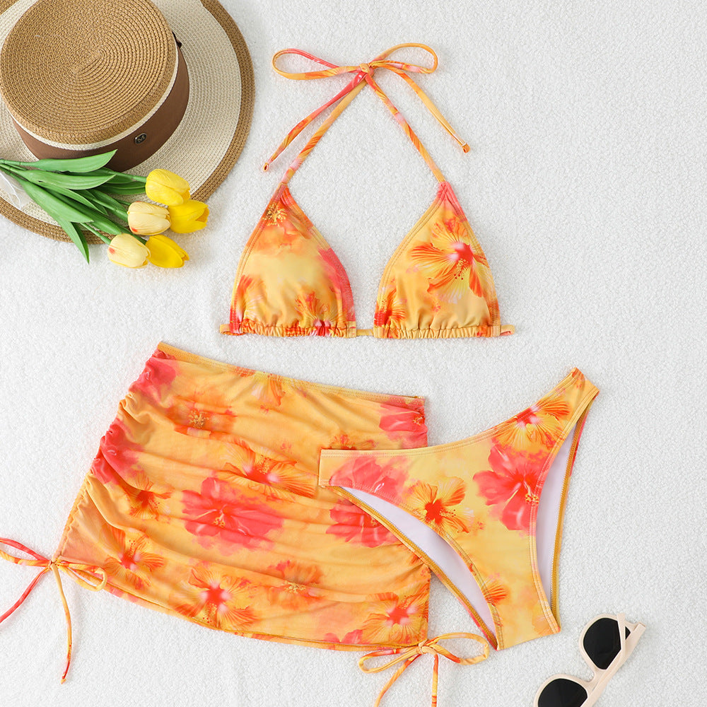 Conjunto de baño tres piezas estampado