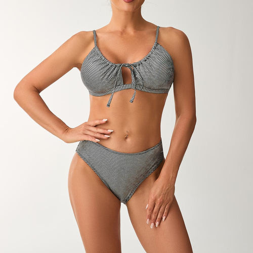 Bikini de tiro alto liso