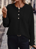 Solid color hooded sweatshirt jacket casual shoulder down long sleeved top