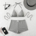 Bikini de tiro alto con short