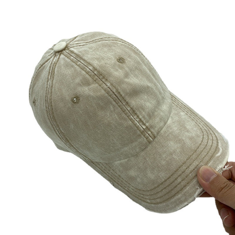 New Denim Material Hat Women Spring And Summer Retro Old Street Baseball Cap Sunscreen Outdoor Peaked Cap Ins Fashion
