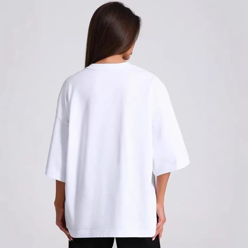 Camiseta holgada con estampado de letras