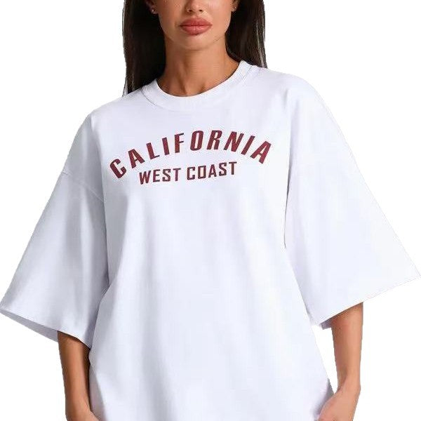Camiseta holgada con estampado de letras