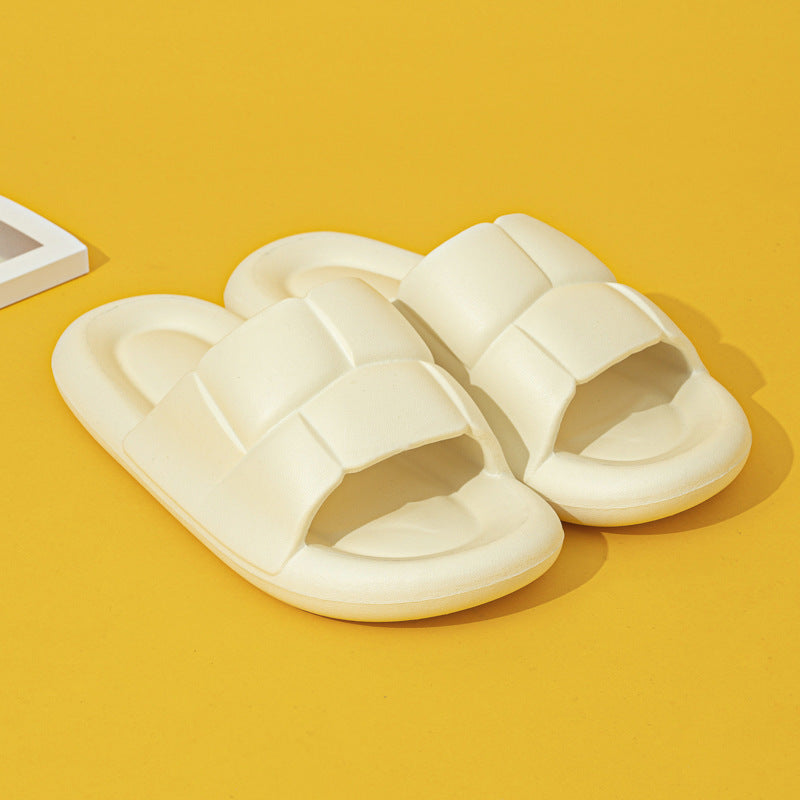 New Men And Women Couples Home On Behalf Of Cross-Border Square Anti-Collision Thick Bottom Stepping On Shit Eva Slippers