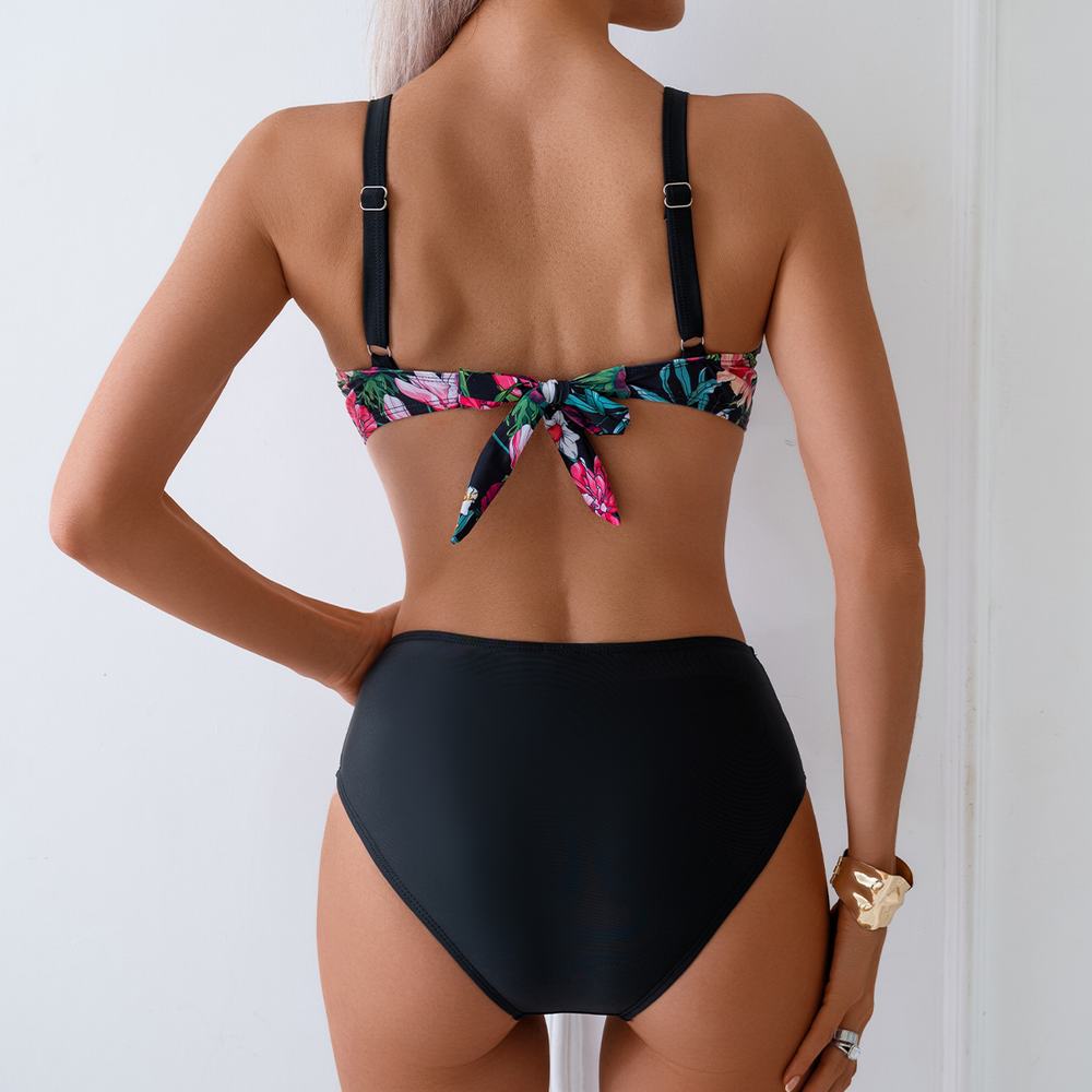 Bañador palabra de honor estampado floral