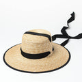 Quality Sun Hats for Women Floppy Wide Brim Beach Hats UV UPF 50+ Protection Straw Cap Black Ribbon Kuntucky Derby Holiday Caps