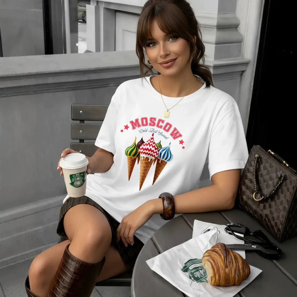 Camiseta estampado helado