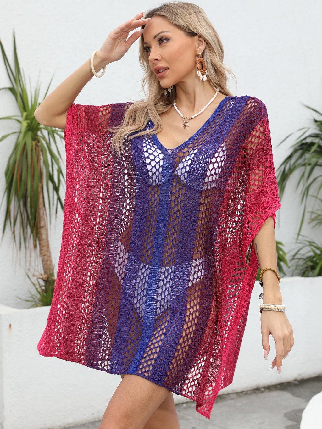 Vestido pareo degradado calado