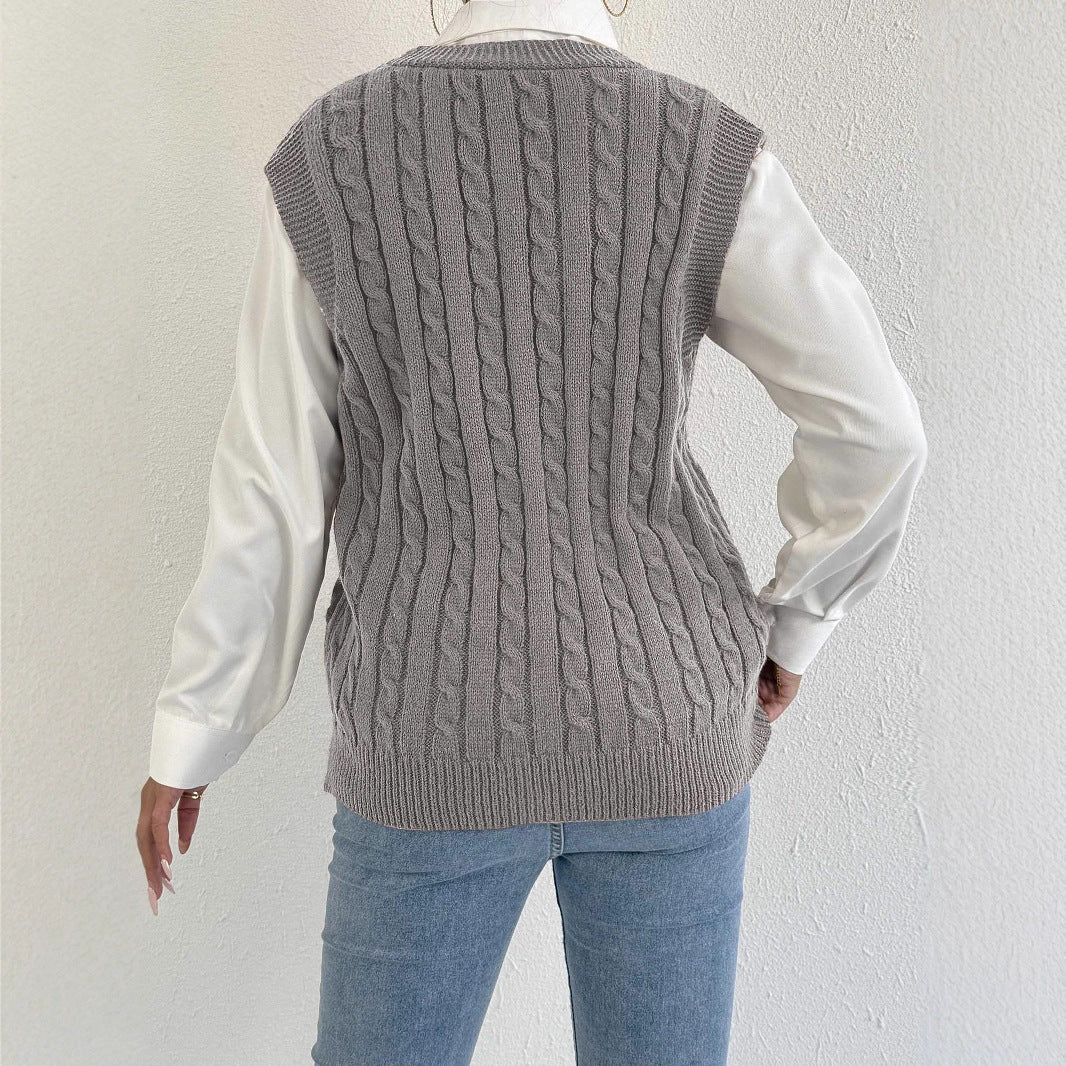 Vest Fried Dough Twists sweater vest